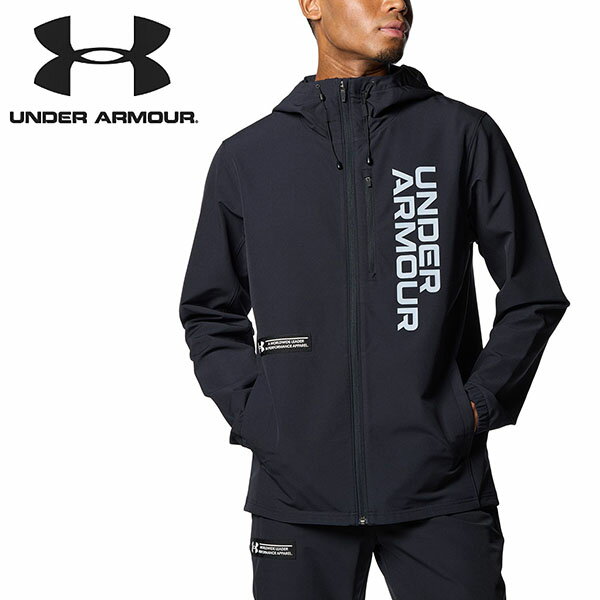 送料無料 ウーブン パーカー メンズ アンダーアーマー UNDER ARMOUR UA BRUSHED WOVEN JACKET フルジップ ジャケット フーディー 撥水 裏起毛 トレーニング ランニング 野球 サッカー スポーツ ウェア 大きいサイズ 1381347 2023秋冬新作 得割27