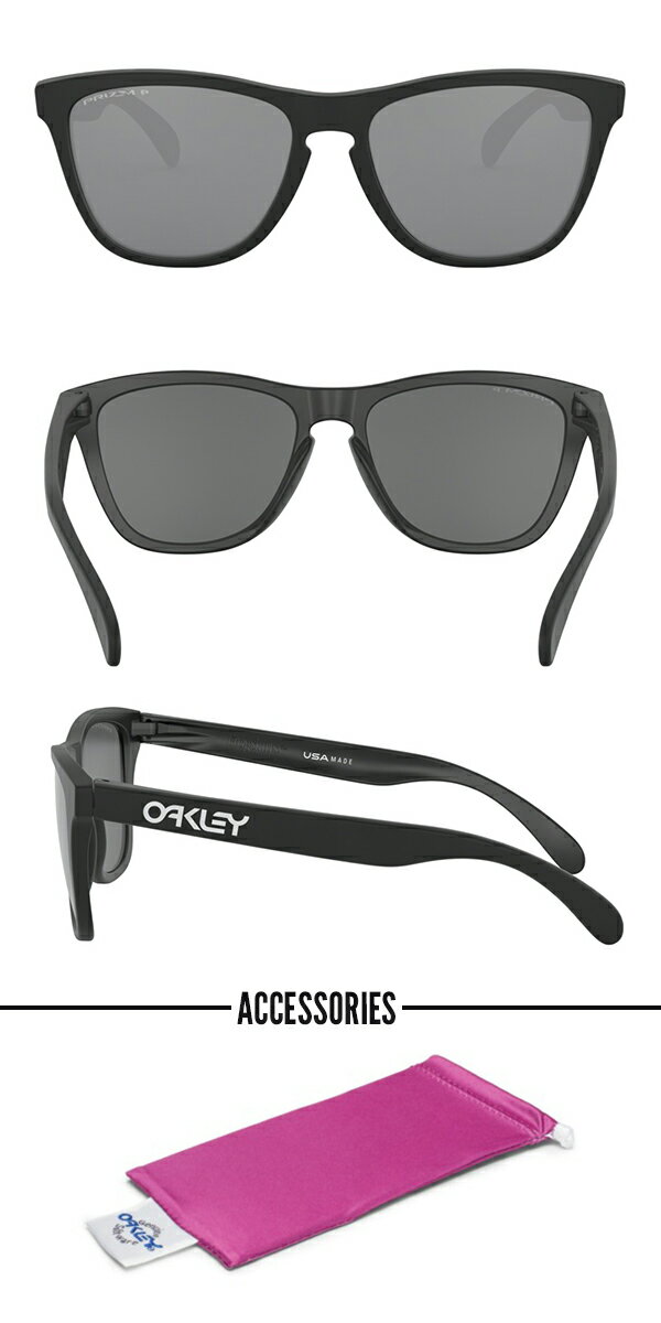 送料無料 30%OFF 偏光 サングラス OAKLEY オークリー FROGSKINS フロッグスキン Prizm Black Polarized プリズム レンズ 日本正規品 アジアンフィット 眼鏡 アイウェア oo9245 8754 924587 2