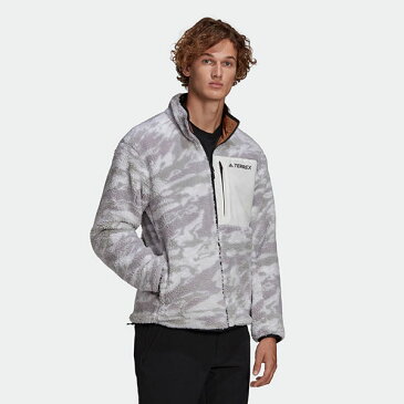 現品のみ 半額 51%OFF 送料無料 リバーシブル フリースジャケット アディダス adidas メンズ XPLR SHERPA F アウター ジャンパー 裏起毛 アウトドア ジャケット 防寒 グレー IZG36