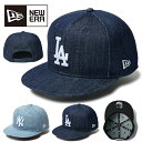 送料無料 ニューエラ キャップ メンズ レディース NEW ERA 9FIFTY DENIM MLB ヤンキース ドジャース メジャーリーグ 球団 ロゴ デニム...