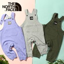 ゆうパケット発送！送料無料 ノースフェイス キッズ ベビー オーバーオール THE NORTH FACE Sweat Logo Overall スウェットロゴオーバーオール ロンパース つなぎ パンツ NBB32401 2024春夏新作