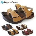 送料無料 リゲッタカヌー レディース サンダル 3.0cmヒール Regetta Canoe バックベルト付きグミサンダル コンフォートサンダル ベルクロ 日本...