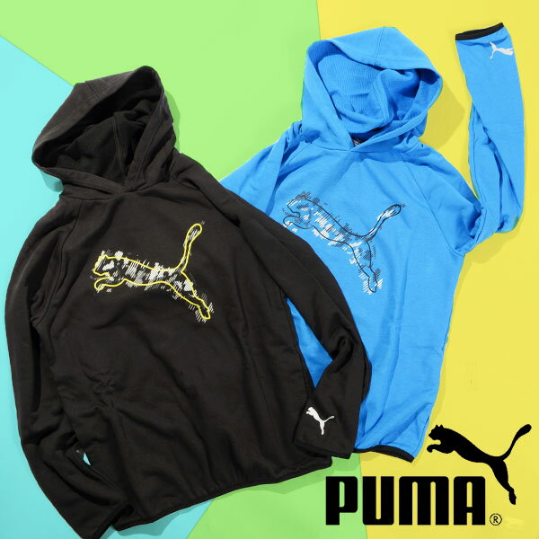 30%off 送料無料 プーマ キッズ スウェット パーカー PUMA ACTIVE SPORTS フーディースウェット TR ジュニア 子供 裏毛 ビッグロゴ プルオーバー ジャージ トレーナー スエット 子供服 2023秋…