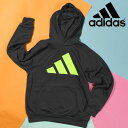 送料無料 アディダス キッズ スウェット パーカー adidas U TRAIN ESS スウェットフーディ プルオーバー ジュニア 子供 ビッグロゴ ジャージ トレーナー スエット 子供服 2023秋冬新作 IKS30