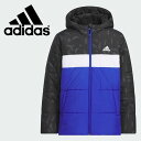 送料無料 アディダス キッズ 中綿 ジャケット adidas U ESS CB パデッドジャケット ジュニア 子供 フード付き 防寒対策 ジャンパー アウター 2023秋冬新作 HAX60