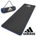 送料無料 アディダス adidas トレーニングマット ブルー 10mm 厚手 ヨガマット フィットネスマット エクササイズマット ストレッチ トレーニング ヨガ ピラティス 宅トレ ADMT-12235BL