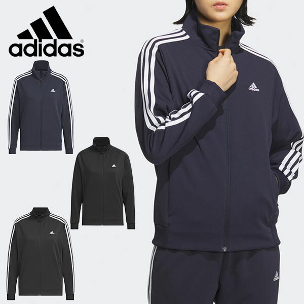 送料無料 アディダス レディース ジャージ ジャケット adidas W MH 3S トラックトップ スポーツウェア トレーニング ウェア ジム 2024秋冬新作 KTX40
