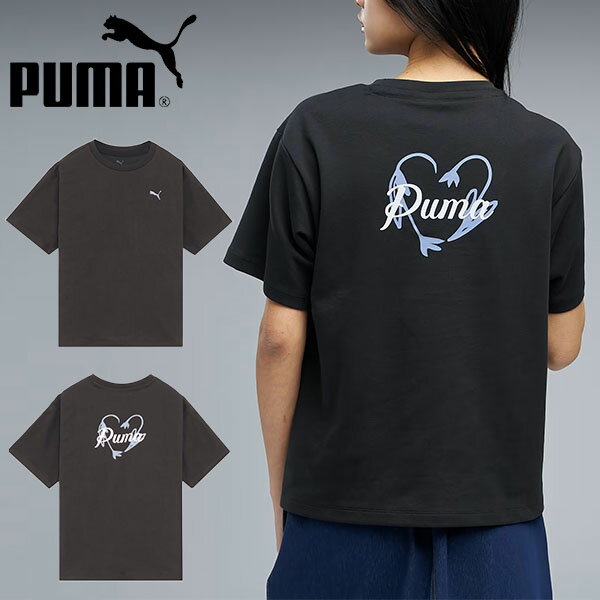 Tops - ゆうパケット対応可能！プーマ レディース 半袖 Tシャツ PUMA ESS ELEVATED MX SS BK PT Tシャツ バックプリント スポーツカジュアル スポカジ 2026春夏新作 693702