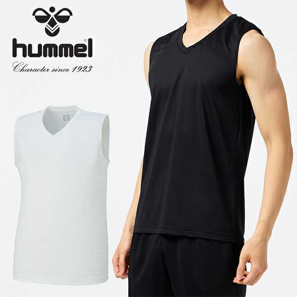 ゆうパケット対応可能！ヒュンメル メンズ ノースリーブ 接触冷感機能 インナーシャツ hummel つめたインナー 部活 クラブ インナー アンダーウェア 2026春夏新作 HAP5166