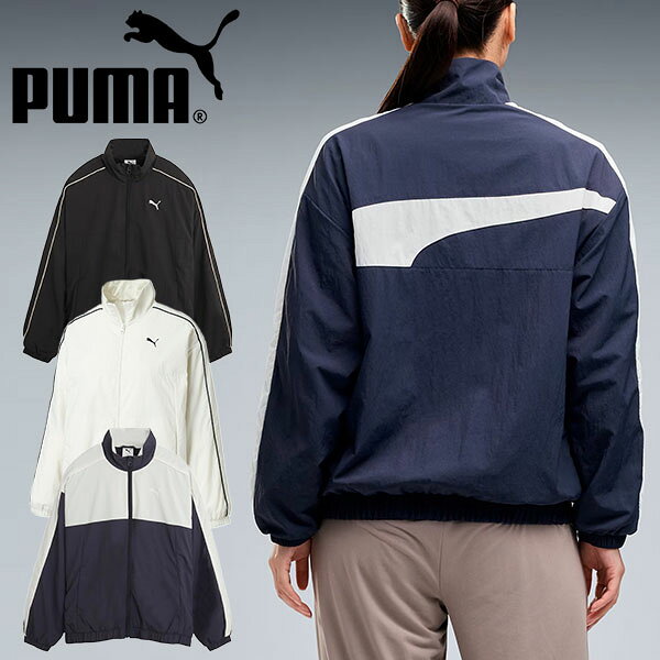 ■商品コメント &nbsp; PUMA(プーマ) TAD WOVEN BRUSHED LINING JKT になります。 レディース・女性・婦人 トレーニングシーンを快適にサポートする、ライニング ジャケットです。 防風機能を備えたWIND CELLテクノロジーを採用し、冷たい風の侵入を軽減。運動中も衣服内を快適な状態に保ちやすく、屋外でのトレーニングやウォームアップ時にも活躍します。フルジップ仕様で着脱しやすく、気温や運動量に合わせた体温調整もスムーズに行えます。裾と袖口にはゴム仕様を採用しており、フィット感のある着心地を実現。風の侵入を抑えながらアクティブな動きにも対応します。切替デザインがスポーティーな印象を演出し、シンプルながら存在感のある仕上がり。胸元のPUMAロゴがアクセントとなり、機能性とデザイン性を兼ね備えた一着です。トレーニングはもちろん、移動時やデイリーカジュアルにも取り入れやすく、幅広いシーンで活躍します。 長袖 フルジップ仕様 レギュラー丈 PUMAロゴ ランニング ジョギング エアロビクス テニス ゴルフ サイクリング ヨガ ピラティス フィットネス ダンスなど様々なスポーツシーンにオススメです。 ■本体:ナイロン100%■裏地:ポリエステル100% ※ご注文後、発送までにお時間をいただく場合がございます。 商品によってかかるお日数は異なりますので、お急ぎの方はメールにてお問い合わせください。 ※メーカー在庫切れ、廃盤など が生じた場合、やむを得ず、キャンセルの場合、ご登録いただいたメールアドレスへご連絡させていただきます。 &nbsp; ■商品詳細 &nbsp; ■ブランド PUMA-JAPAN（プーマジャパン） ■商品名 TAD WOVEN BRUSHED LINING JKT ■品番 529572 ■カラー 01-PUMA BLACK 05-VAPOR GRAY 16-NEW NAVY ■材質 ■本体:ナイロン100%■裏地:ポリエステル100% &nbsp; ■商品カラーにつきまして &nbsp; 可能な限り商品色に近い画像を選んでおりますが、閲覧環境等により画像の色目が若干異なる場合もございますので、その旨をご理解された上でご購入ください。 &nbsp; メーカー希望小売価格はメーカー商品タグに基づいて掲載しています