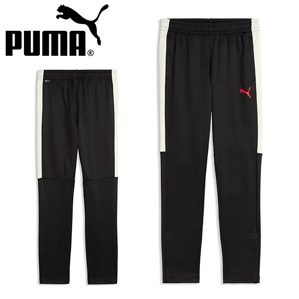 ■商品コメント &nbsp; PUMA(プーマ) INDIVILIGA TR PT JR になります。 キッズ・ジュニア・子ども 動きやすさと環境配慮を両立した新世代ウェアが登場。 裏毛素材を使用した本体と後身頃に、リサイクルポリエステル100％を採用。ポケット袋にはトリコット素材を使用し、耐久性と通気性を確保しました。吸水速乾機能により、汗を素早く処理し、長時間の運動でも快適なコンディションをキープ。軽量で動きやすく、屋外スポーツやスクールトレーニングに最適。環境に配慮したリサイクル素材100％で、サステナブルな選択をサポートします。 用途：サッカー フィット感：レギュラー 丈：レギュラー 左ももにキャットロゴドローコード付き 両サイドポケットテーパードシルエット ■本体:ポリエステル100%■切替:ポリエステル100%■ポケット裏地:ポリエステル100% ※ご注文後、発送までにお時間をいただく場合がございます。 商品によってかかるお日数は異なりますので、お急ぎの方はメールにてお問い合わせください。 ※メーカー在庫切れ、廃盤など が生じた場合、やむを得ず、キャンセルの場合、ご登録いただいたメールアドレスへご連絡させていただきます。 &nbsp; ■商品詳細 &nbsp; ■ブランド PUMA-JAPAN（プーマジャパン） ■商品名 INDIVILIGA TR PT JR ■品番 660969 ■カラー 04-PUMA Black-Ultra Red-Sugared Almond ■材質 ■本体:ポリエステル100%■切替:ポリエステル100%■ポケット裏地:ポリエステル100% &nbsp; ■商品カラーにつきまして &nbsp; 可能な限り商品色に近い画像を選んでおりますが、閲覧環境等により画像の色目が若干異なる場合もございますので、その旨をご理解された上でご購入ください。 &nbsp; メーカー希望小売価格はメーカー商品タグに基づいて掲載しています