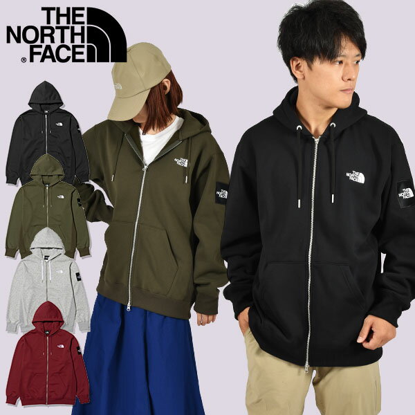 送料無料 ノースフェイス 裏起毛 スウェット パーカー メンズ THE NORTH FACE Square Logo FullZip スクエアロゴ フルジップ フーディー ジップアップ 2021秋冬新作 nt62132