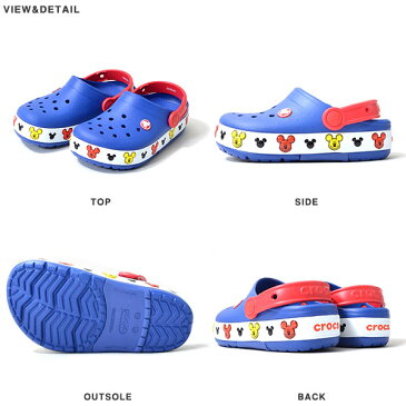 クロックス crocs クロックスライツ ミッキー クロッグ キッズ crocslights Mickey clog kids 子供 ジュニア サンダル ディズニー Disney ミッキーマウス 【日本正規代理店品】 203072 スニーカー シューズ 靴