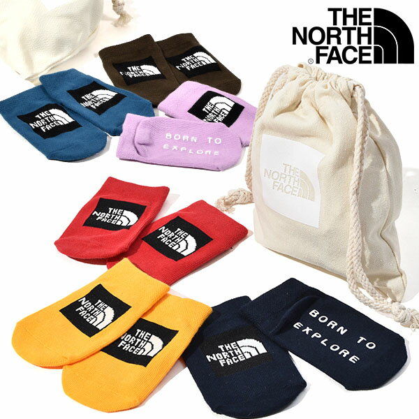 送料無料 巾着袋つき 3足組 ノースフェイス 子供 ソックス THE NORTH FACE Baby Organic 3P オーガニック 3P 靴下 ベビー 赤ちゃん ギフト 出産祝い nnb82090