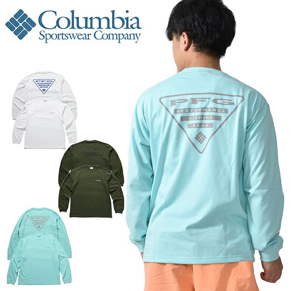 送料無料 コロンビア 長袖Tシャツ Columbia メンズ PFG Triangle LS Tee バックプリント ロンT ロゴ ロゴTシャツ 丸首 クルーネック ウェア アウトドア キャンプ 釣り フィッシング フェス PM3766 2022春夏新作 15%off 【あす楽対応】