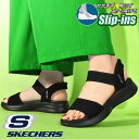 手を使わずにスッと履ける 送料無料 スケッチャーズ サンダル SKECHERS レディース SLIP-INS ULTRA FLEX 3.0 SUMMERVILL スリップインズ ウルトラフレックス サマービル ストラップサンダル ストラップ シューズ 靴 ブラック 黒 119804 2024夏新作 【あす楽対応】