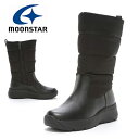 送料無料 ムーンスター スノーブーツ レディース MoonStar スポルス SPORTH SP0291CSR ファスナー付 3E 幅広 ワイド設計 防水 防滑 スノー スノトレ ウィンター ロング ブーツ シューズ 靴 ブラック