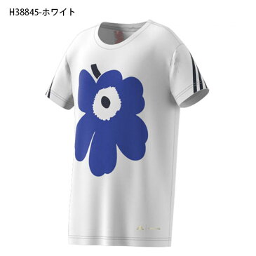 ゆうパケット対応可能!アディダス マリメッコ コラボ キッズ 半袖 Tシャツ adidas YG MARIMEKKO TEE ジュニア 子供 子供服 Unikko ウニッコ 2021秋新作 JEV09