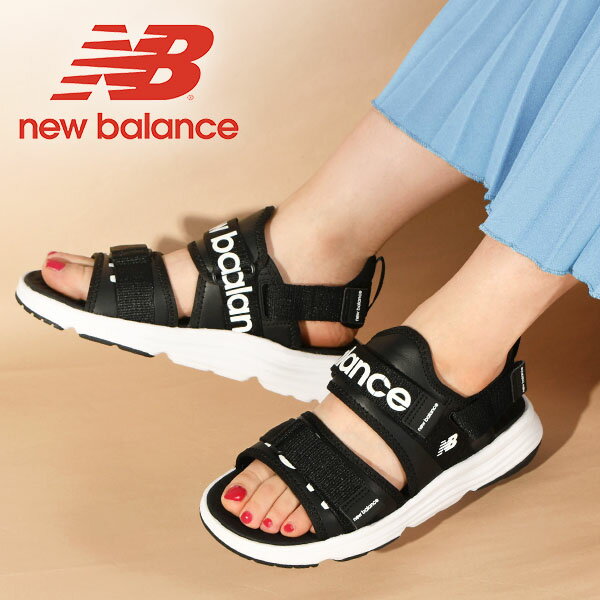 送料無料 ニューバランス スポーツサンダル New Balance 750 Straps レディース SUA750 スポサン ストラップ スポーツ カジュアル タウン フェス フラット シューズ 靴 黒 2024春夏新作 【あす楽対応】