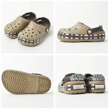 30%off サンダル クロックス crocs クロックバンド スターウォーズ チューバッカ ラインド クロッグ キッズ ジュニア 子供 ファー ボア もこもこ 201813
