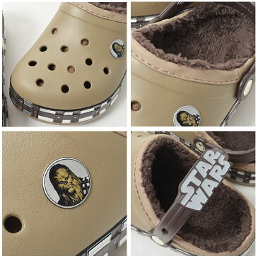30%off サンダル クロックス crocs クロックバンド スターウォーズ チューバッカ ラインド クロッグ キッズ ジュニア 子供 ファー ボア もこもこ 201813