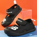 送料無料 ニューバランス つま先保護 ベビーサンダル 水陸両用 new balance CRSR v1 Sandal キッズ 子供 男の子 女の子 マジックテープ ベルクロ シューズ 靴 スポーツサンダル スポサン 海 プール 水遊び 黒 SIFCRSA1M(4)