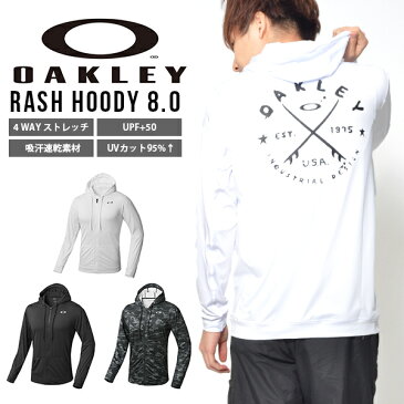 40%OFF 長袖 ラッシュパーカー OAKLEY オークリー メンズ RASH HOODY 8.0 ラッシュガード UVカット ラッシュ ガード 水着 スイムウェア サーフィン ボディボード プール 海水浴 ビーチ アウトドア 日本正規品