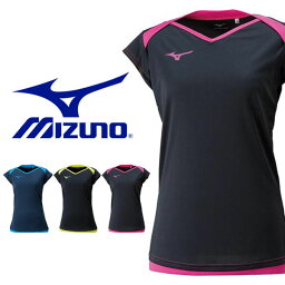 半袖 Tシャツミズノ MIZUNO レディース バレーボール プラクティスキャップスリーブシャツ プラシャツ 部活 クラブ 練習 合宿 練習着