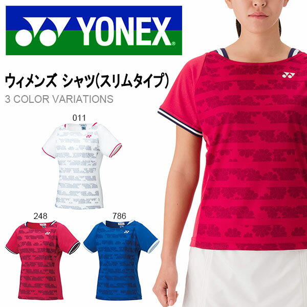 送料無料 半袖 ゲームシャツ ヨネックス YONEX レディース シャツ スリムタイプ バドミ… 