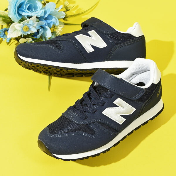 楽天エレファント靴店選べる3カラー 送料無料 ニューバランス スニーカー New Balance キッズ ジュニア 子供 レディース YV373 シューズ 靴 ベルクロ 通園 通学 学生 子供靴 運動靴 男の子 女の子 黒 紺 グレー