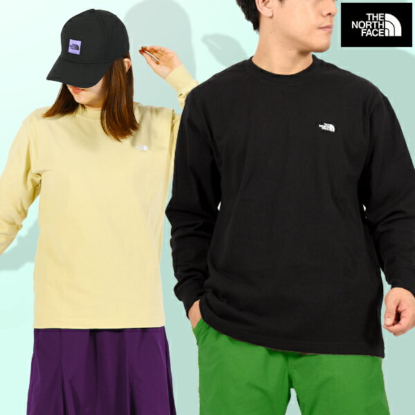 楽天エレファント靴店送料無料 小さめロゴ ノースフェイス 長袖Tシャツ 生地厚 メンズ レディース UV ロンT THE NORTH FACE L/S Nuptse Cotton Tee ロングスリーブ ヌプシ コットン ティー NT32443