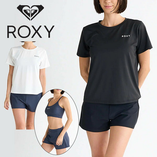 ネコポス発送! 送料無料 水着 3点セット レディース ROXY ロキシー ROXY STEP スイムウェア 上下セット Tシャツ ブラトップ ラッシュガード ビーチ プール 海 リゾート サーフィン 野外フェス 旅行 RSW251002 2025春夏新作