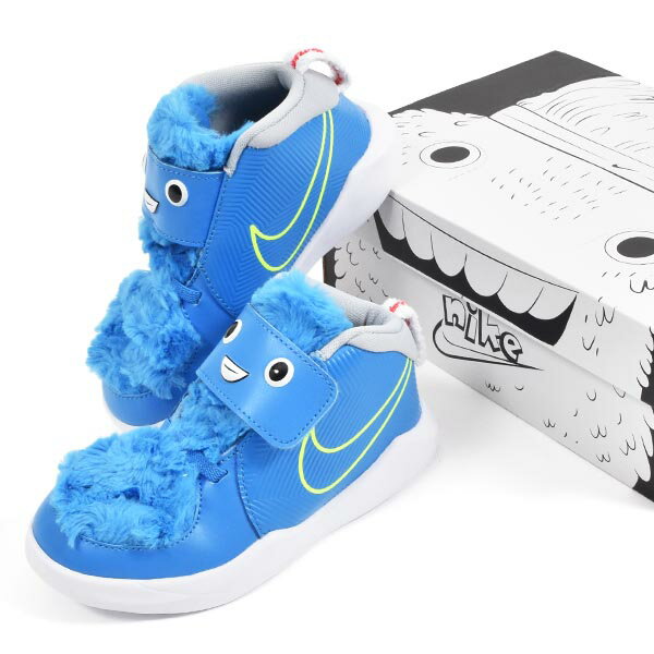 40%OFF ベビーシューズ ナイキ NIKE チーム ハッスル D 9 LIL TD キッズ ベビー 子供 ジュニア 男の子 女の子 ベビー靴 シューズ 靴 子供靴 スニーカー ベルクロ ファー付き ブルー 青 CT4066 【あす楽対応】