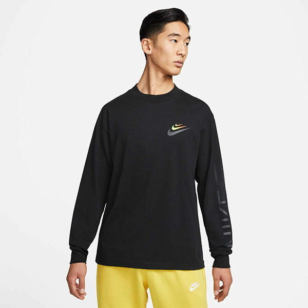 送料無料 ナイキ 生地厚 長袖 Tシャツ メンズ レディース NIKE AS M NSW LS TEE GPSRN ロングスリーブ Tシャツ トップ ロンT スポーツウェア インナー ブラック 黒 dq5220 2022春新作