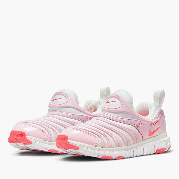 送料無料 スニーカー ナイキ NIKE ダイナモ フリー DYNAMO FREE PS キッズ ジュニア 子供 靴 シューズ スリッポン スリップオン 紐なし 子供靴 子供シューズ ホワイト ピンク 343738 100