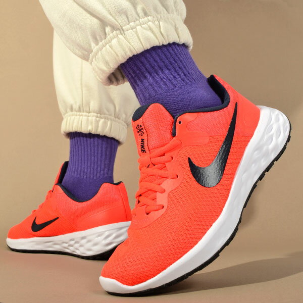 47％OFF ナイキ スニーカー ランニングシューズ メンズ レディース NIKE レボリューション 6 ランニング 靴 シューズ 部活 通学 レッド 赤 dc3728 601のサムネイル