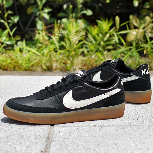 送料無料 ナイキ スニーカー メンズ NIKE キルショット 2 レザー シューズ 靴 薄底スニーカー KILLSHOT 2 LEATHER ブラック ガムソール 432997 2025秋冬新作