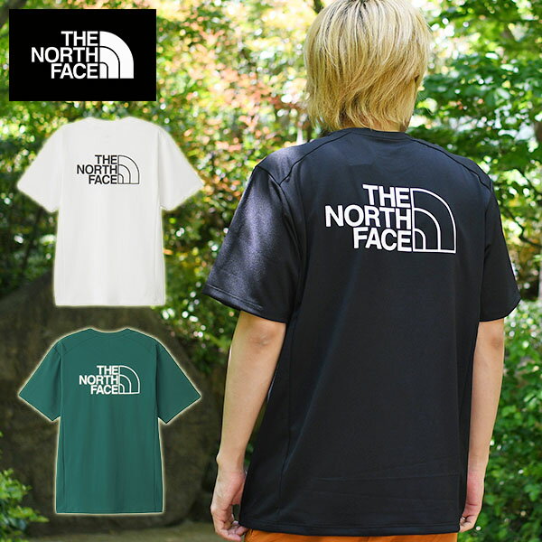 ネコポス発送！送料無料 ノースフェイス UV 吸汗速乾 半袖Tシャツ メンズ THE NORTH FACE S/S ES Ampere Crew アンペア クルー バックプリント NT12582 2025春夏新作