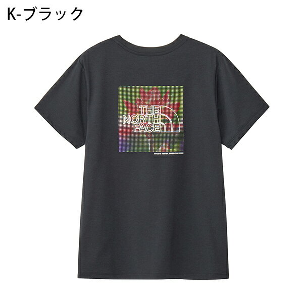 ネコポス発送！送料無料 ノースフェイス 花柄 半袖Tシャツ レディース 抗菌防臭 THE NORTH FACE S/S ES Flower Box Logo Tee フラワー ボックス ロゴ ティー NTW32583 2025春夏新作