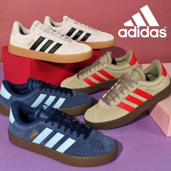 送料無料 アディダス レディース スニーカー adidas VL COURT 3.0 U ローカット カジュアル シューズ 靴 2026春夏新色 IH4032 IH4035 JP7537
