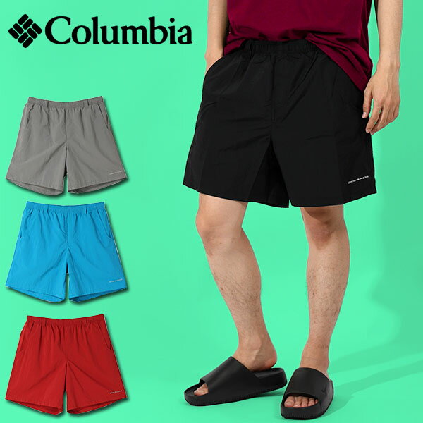 ネコポス発送! 送料無料 コロンビア 水陸両用 UV ショートパンツ リラックスフィット メンズ Columbia 膝上 6インチ Backcast IV Water Short バックキャスト4 ウォーターショート fm3553 2025春夏新作