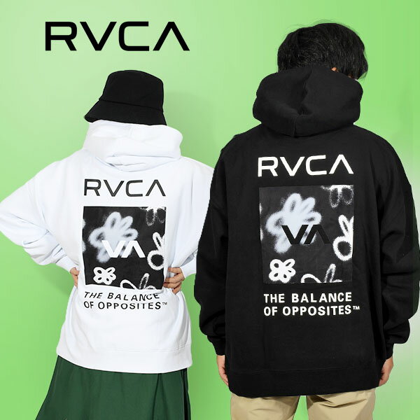 送料無料 プルオーバーパーカー RVCA ルーカ メンズ FLORAL HOODIE ロゴ フーディー パーカー プルオーバー スエット スウェット ビックシルエット スケートボード スノーボード 2023秋冬新作 16%off 1