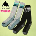 ロングソックス バートン BURTON Womens EMBLEM MIDWEIGHT SOCK レディース ハイソックス 靴下 ソックス ボーダー柄 スノボ スノーボード スキー SNOWBOARD 2023-2024冬新作