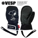 Sサイズのみ 送料無料 ミトングローブ VESP ベスプ Peanuts Collaboration Light Warm Mitten ミトン 手袋 スノー グローブ ピーナッツ コラボ スヌーピー スノーボード スノボ スキー 防寒 2023-2024冬新作 20%off