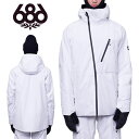 30%off 送料無料 スノーボードウェア 686 SIX EIGHT SIX シックスエイトシックス HYDRA THERMAGRAPH JACKET メンズ ホワイト ジャケット スノボ スノーボード スノーウェア M2W110 2023-2024新作