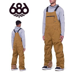 ラス1 Mサイズ のみ 30%off 送料無料 スノーボードウェア 686 SIX EIGHT SIX シックスエイトシックス HOT LAP BIB PANT メンズ ビブパンツ スノボ スノーボード スノーウェア M2W211 2023-2024冬新作