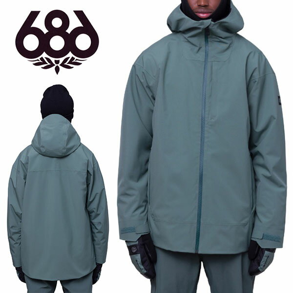 30%off 送料無料 スノーボードウェア 686 SIX EIGHT SIX シックスエイトシックス GATEWAY SHELL JACKET メンズ グリーン ジャケット スノボ スノーボード スノーウェア M3WN125 2023-2024新作