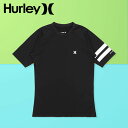ネコポス発送! 送料無料 ラッシュガード メンズ ハーレー HURLEY 半袖 PHANTOM COMPRESSION BLOCK PARTY TEE UVカッ...