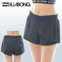 ネコポス発送! 送料無料 ボードショーツ ビラボン BILLABONG レディース SIDE LOGO TAPE SOLID SHORT トランクス 水着 サー...