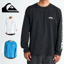 ネコポス発送! 送料無料 ラッシュガード メンズ クイックシルバー QUIKSILVER 長袖 BIG CLICKER LS ロゴ 水着 UVカット ロンT ス...